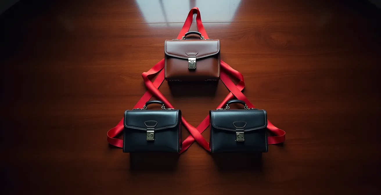 A visual representation of the chain of undertakings connecting a buyer's solicitor, seller's solicitor, and lender's counsel.