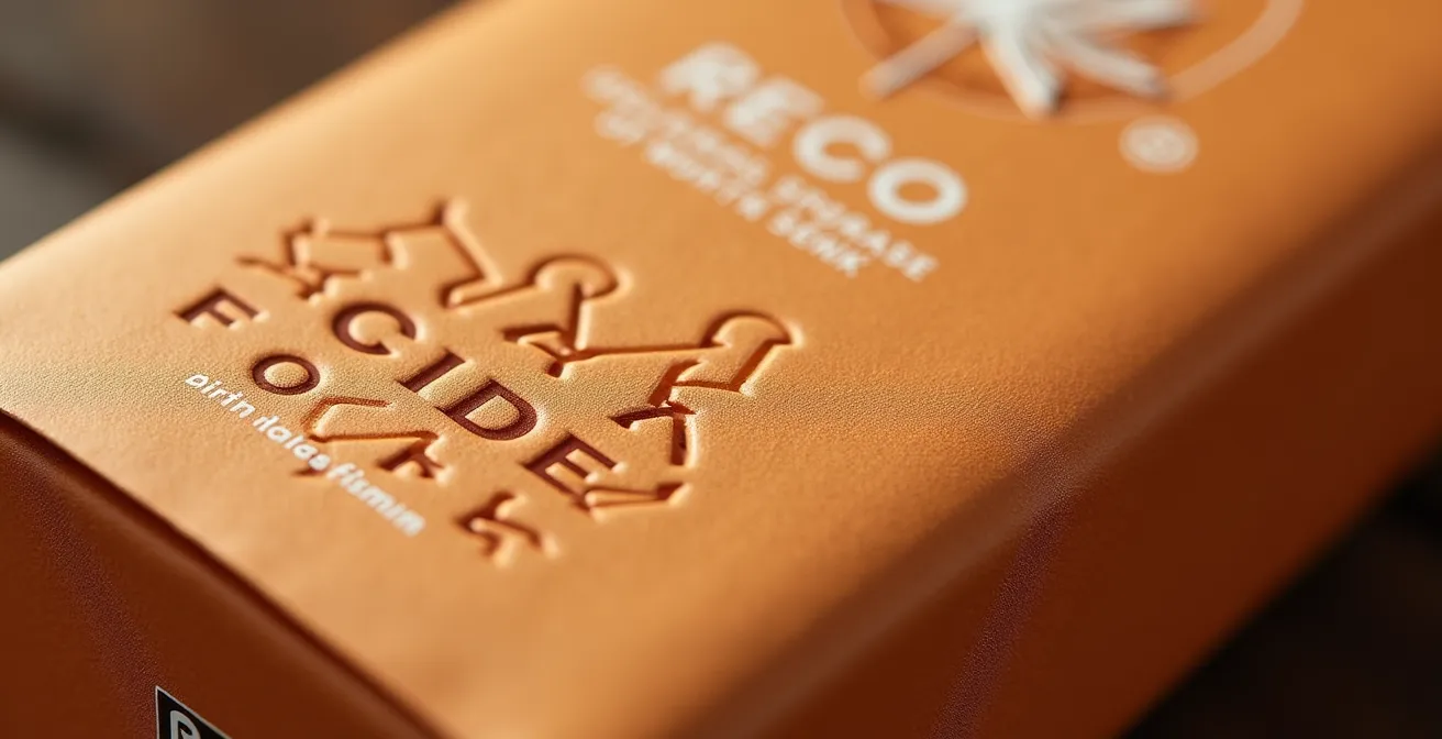 Product package with equal French and English text zones and QR code placement