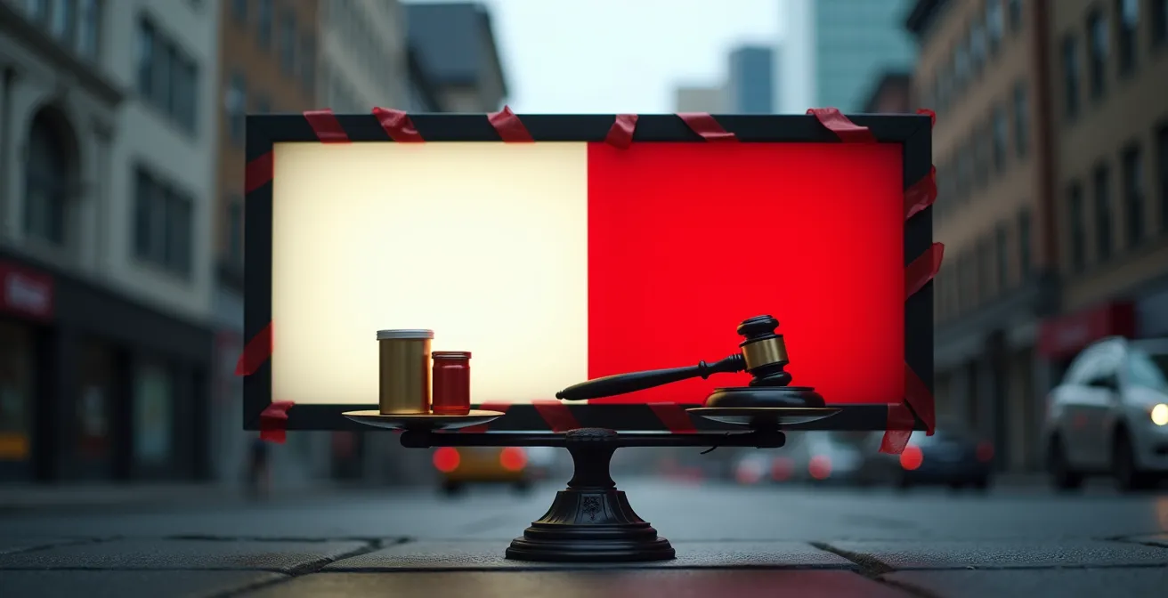 Abstract representation of advertising restrictions for controversial products