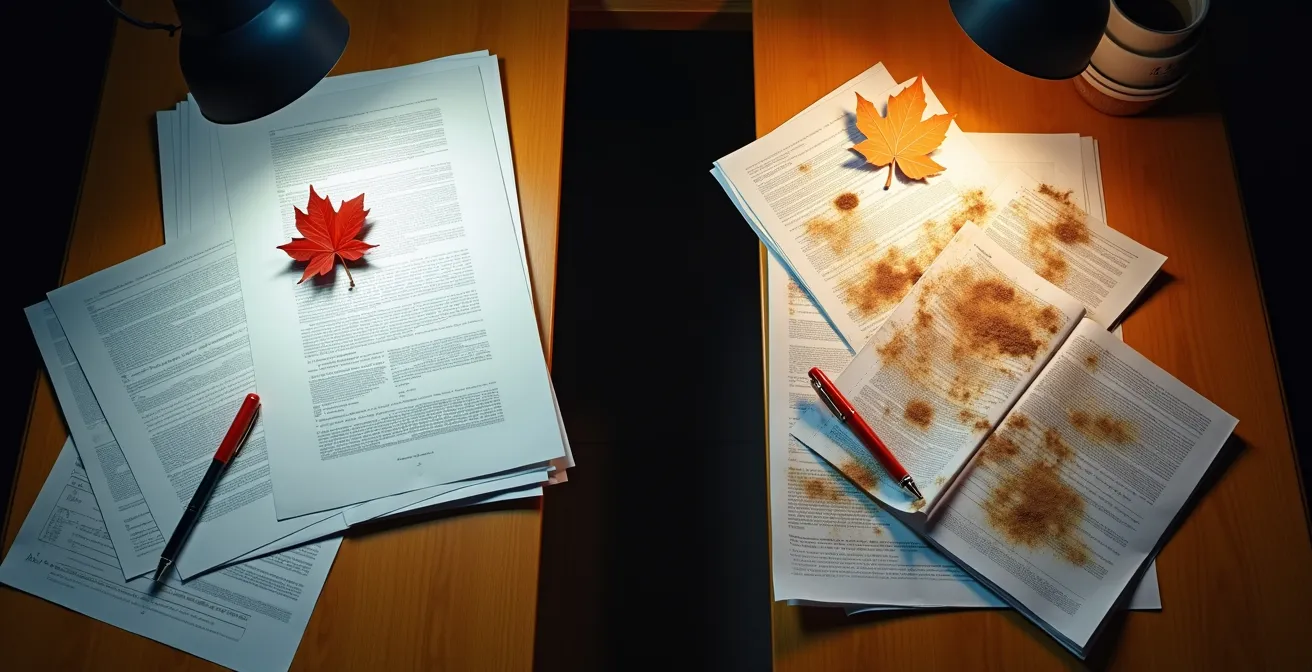 Abstract representation of broken business agreements and disrupted pathways