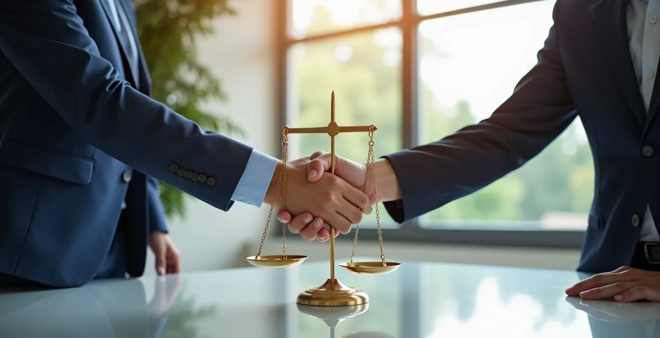 Conceptual image representing the duality of Quebec civil law and Ontario common law systems