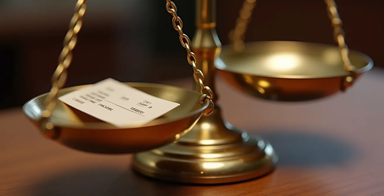 Balance scale showing distinction between regulatory and criminal matters